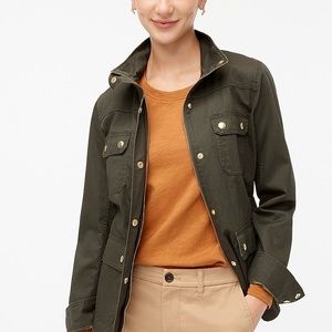 J crew resin coated twill field jacket nwot